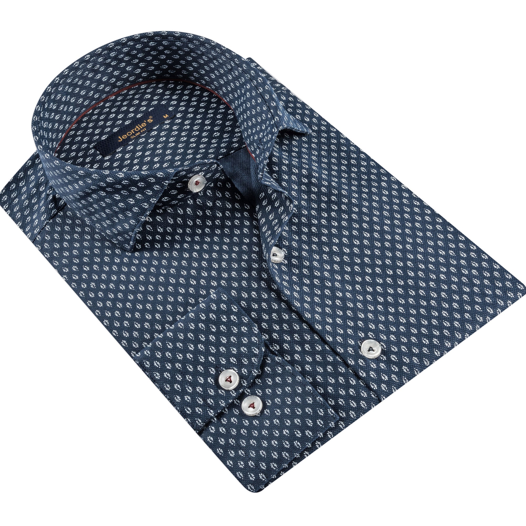 Navy - White Long Sleeve Shirt