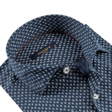 Navy - White Long Sleeve Shirt