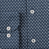 Navy - White Long Sleeve Shirt