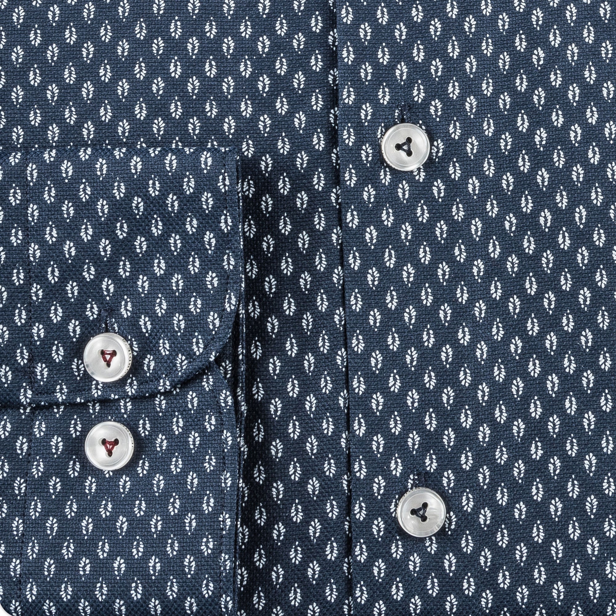 Navy - White Long Sleeve Shirt