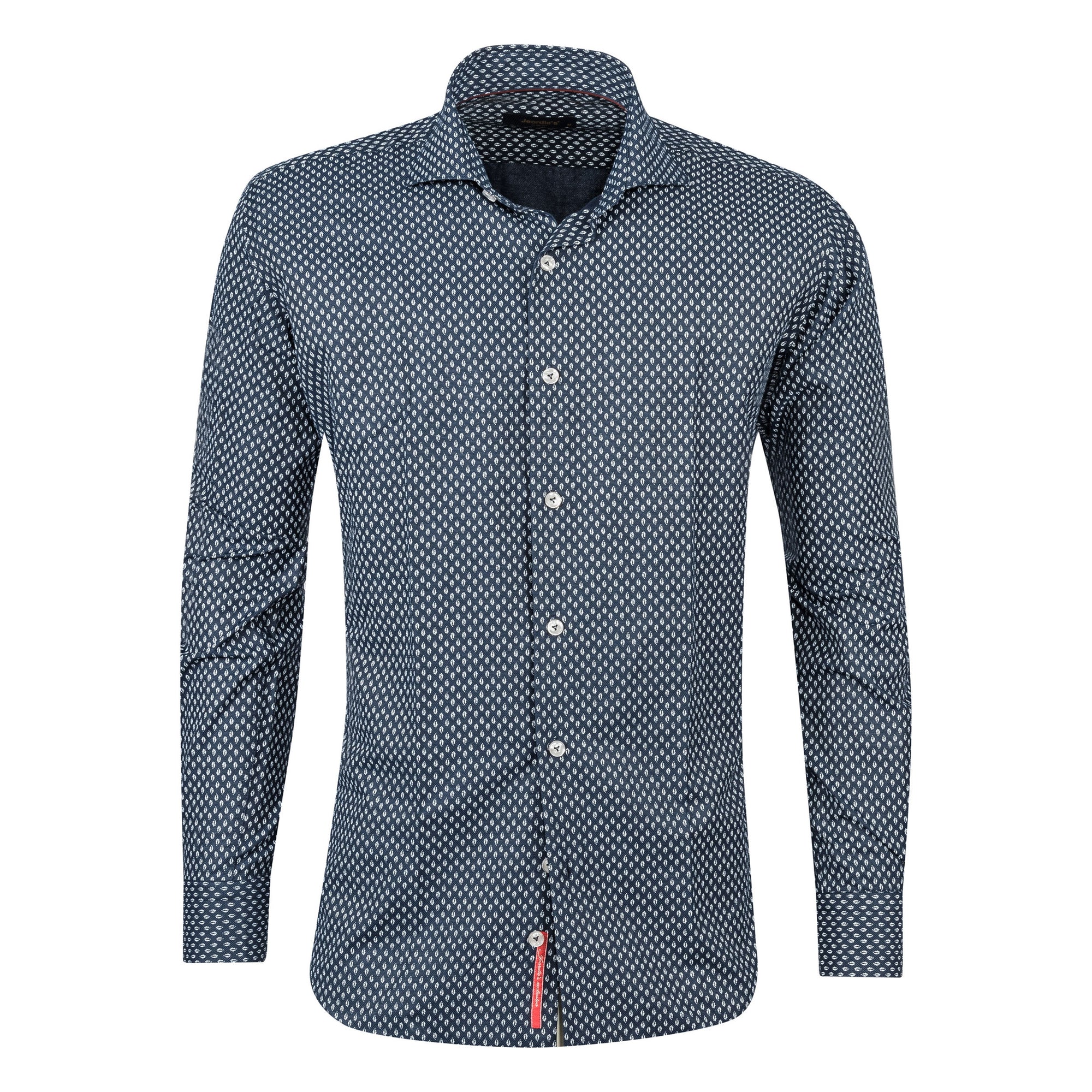 Navy - White Long Sleeve Shirt
