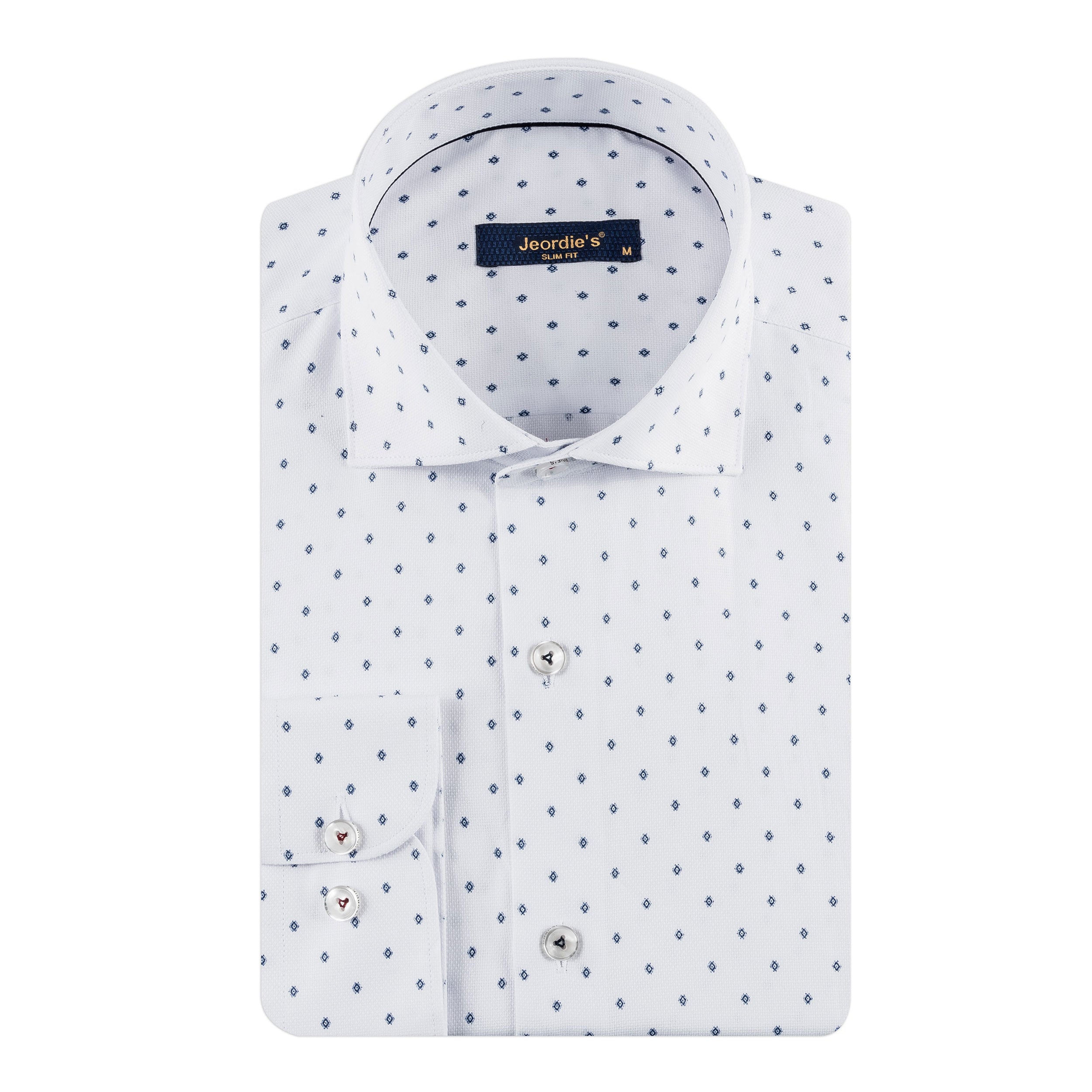 White - Navy Long Sleeve Shirt