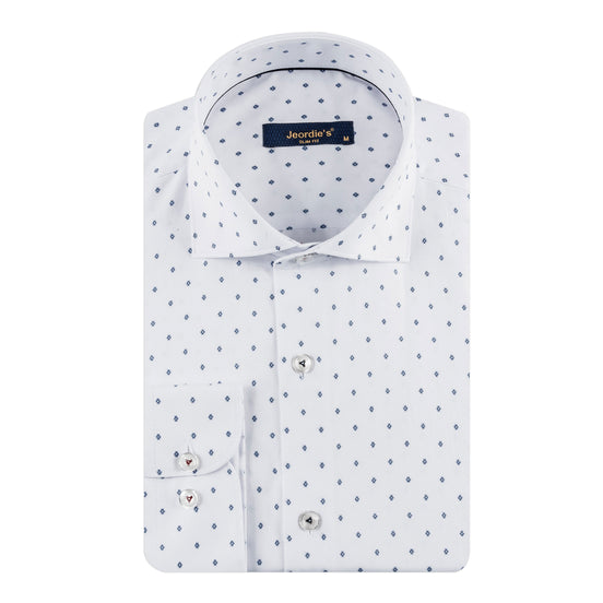 White - Navy Long Sleeve Shirt