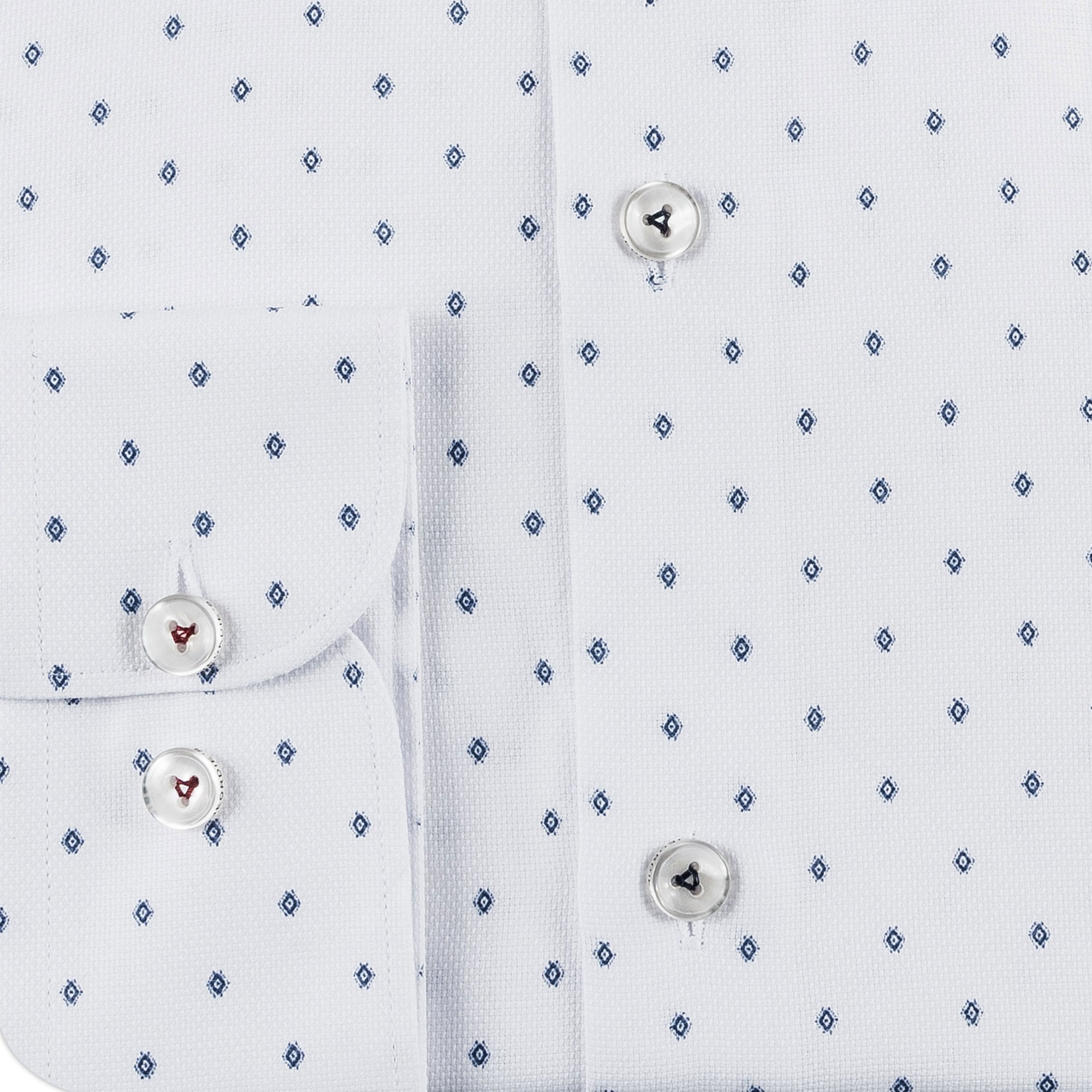 White - Navy Long Sleeve Shirt