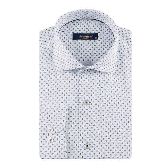 White - Navy Long Sleeve Shirt