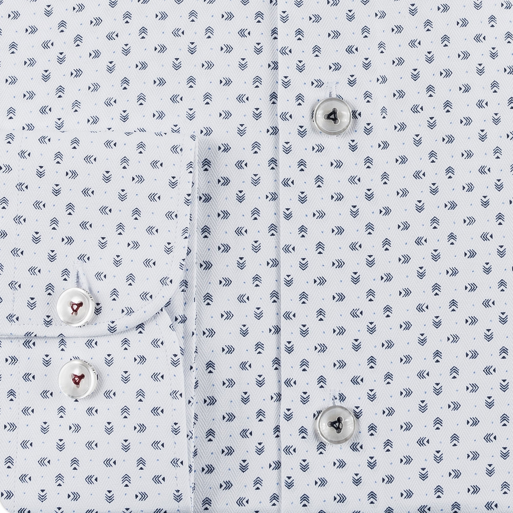 White - Navy Long Sleeve Shirt