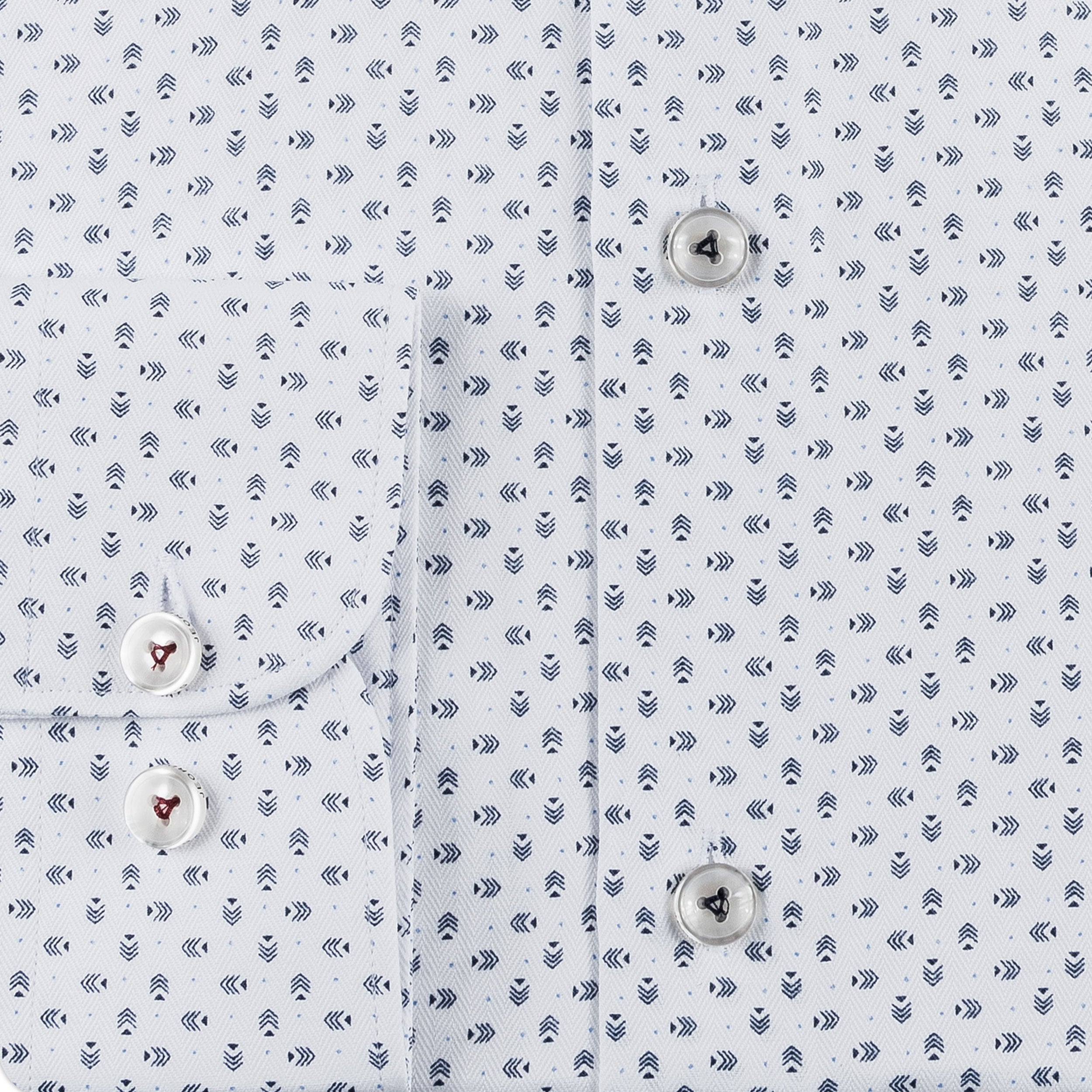 White - Navy Long Sleeve Shirt