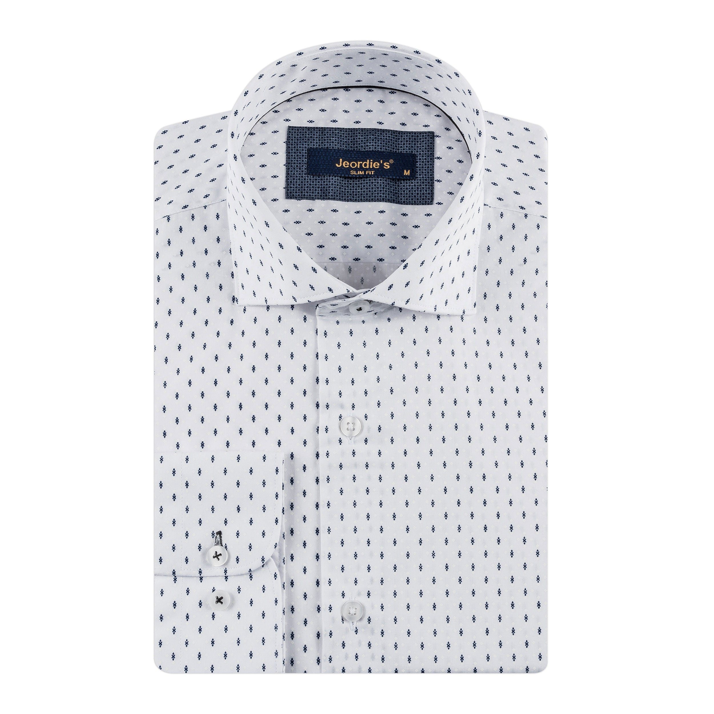 White - Navy Long Sleeve Shirt