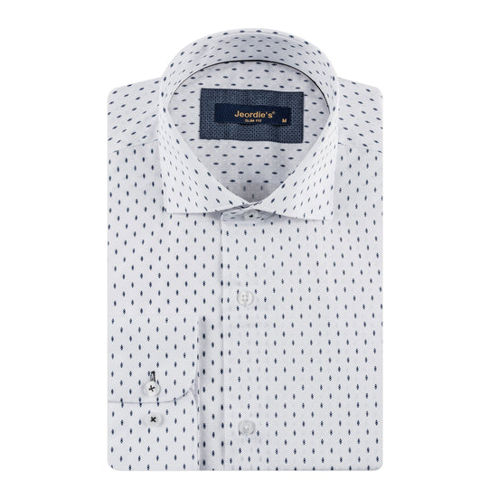 White - Navy Long Sleeve Shirt