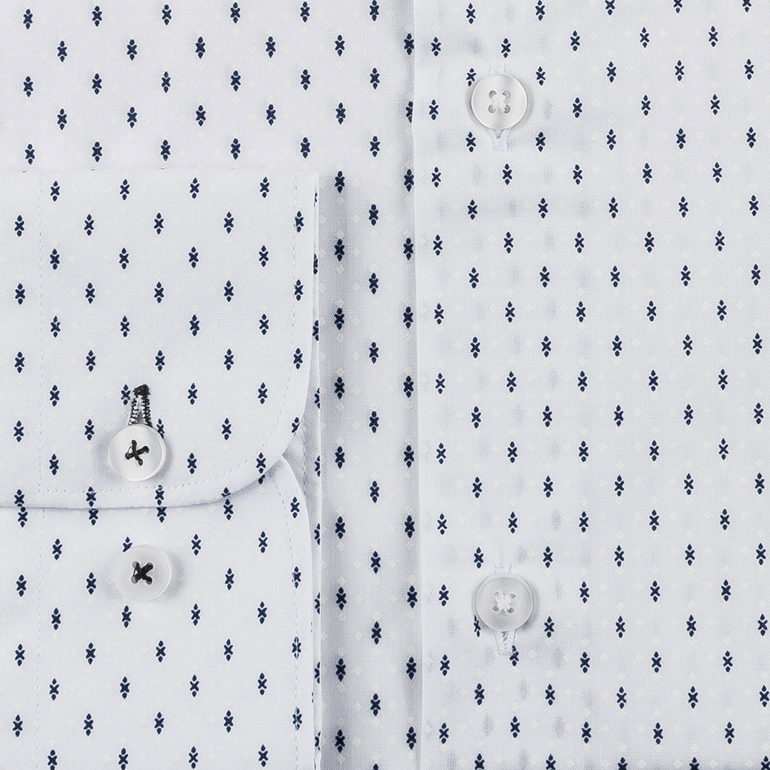 White - Navy Long Sleeve Shirt