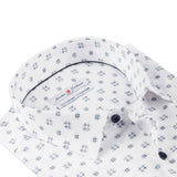 White - Navy Cotton Shirt