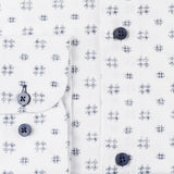 White - Navy Cotton Shirt