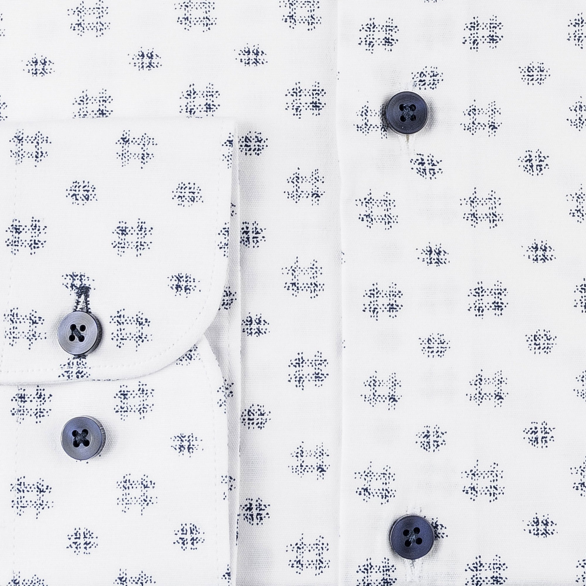 White - Navy Cotton Shirt