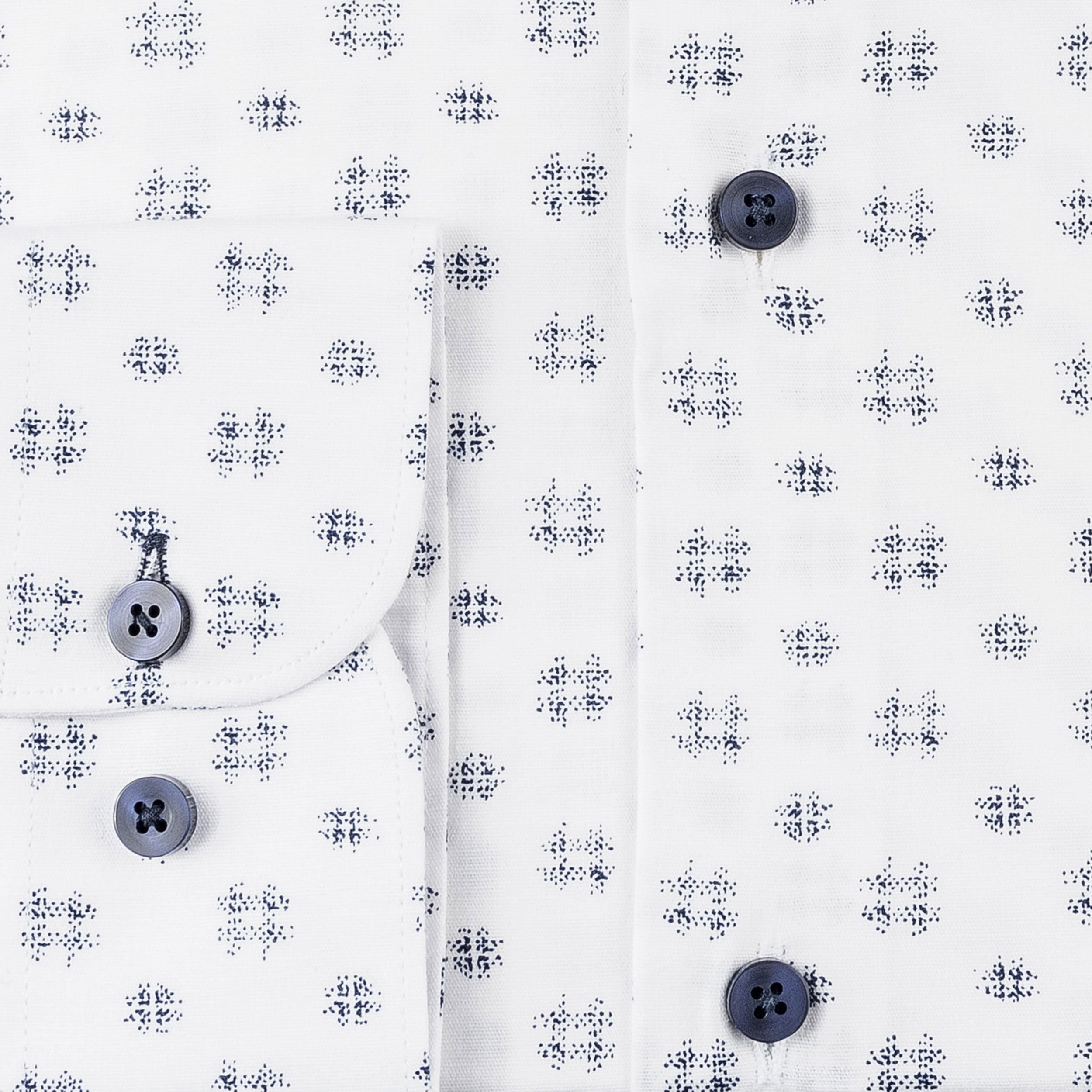 White - Navy Cotton Shirt