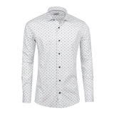 White - Navy Cotton Shirt