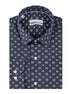 Navy - White Cotton Shirt