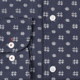 Navy - White Cotton Shirt