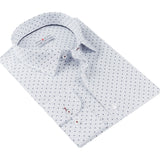 White - Navy Cotton Shirt
