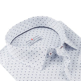 White - Navy Cotton Shirt