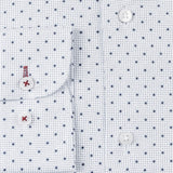White - Navy Cotton Shirt