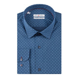 Navy - Sax Blue Cotton Shirt