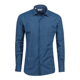 Navy - Sax Blue Cotton Shirt
