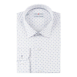 White - Sax Blue Cotton Shirt