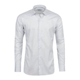 White - Sax Blue Cotton Shirt
