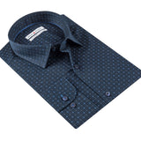 Navy - Sax Blue Cotton Shirt