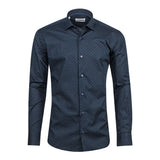 Navy - Sax Blue Cotton Shirt