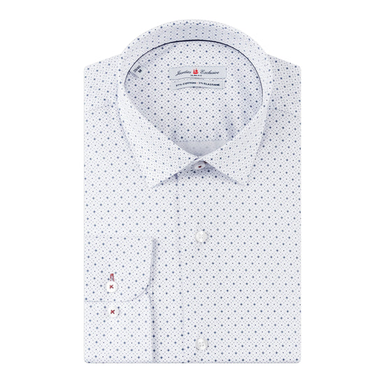 White - Navy Cotton Shirt