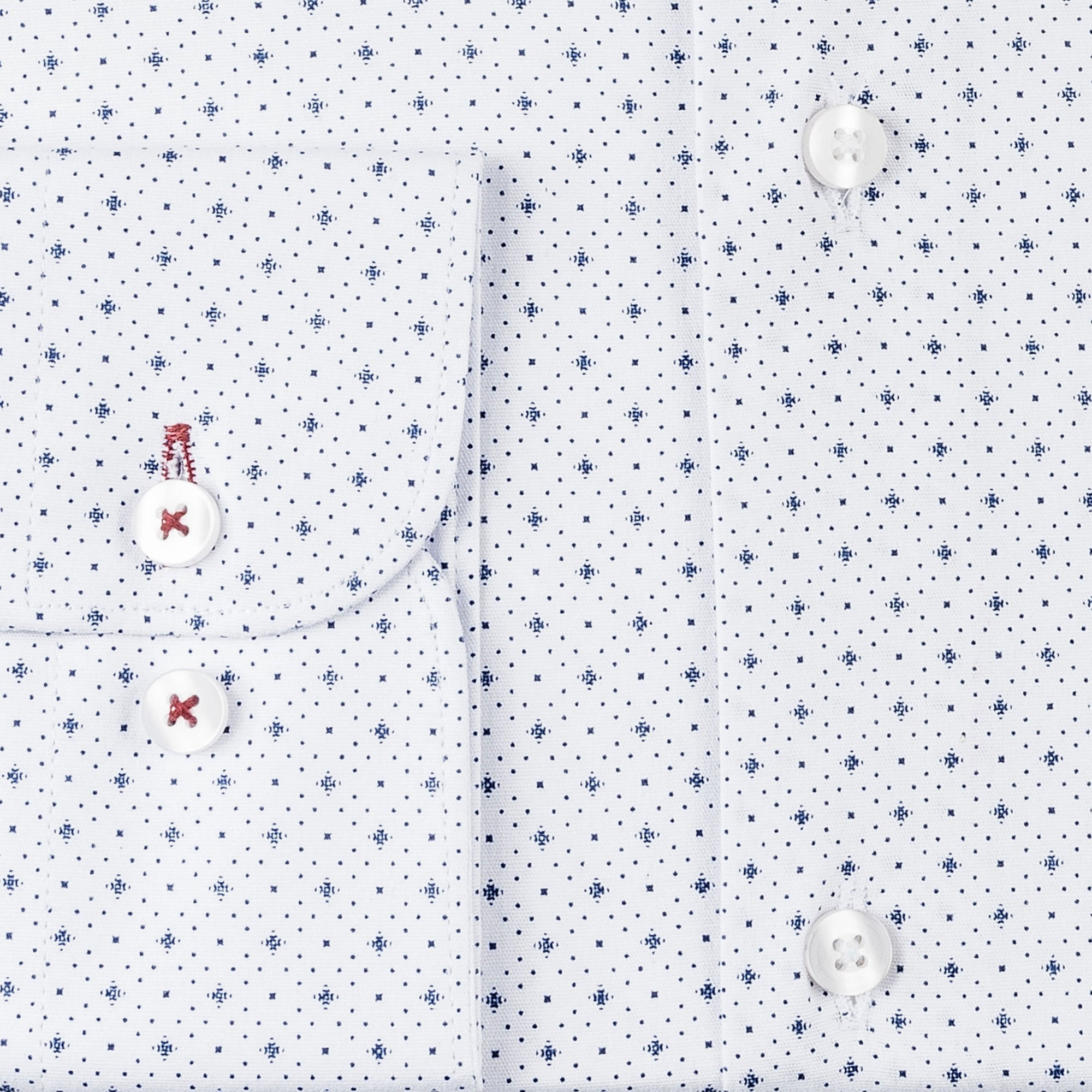White - Navy Cotton Shirt