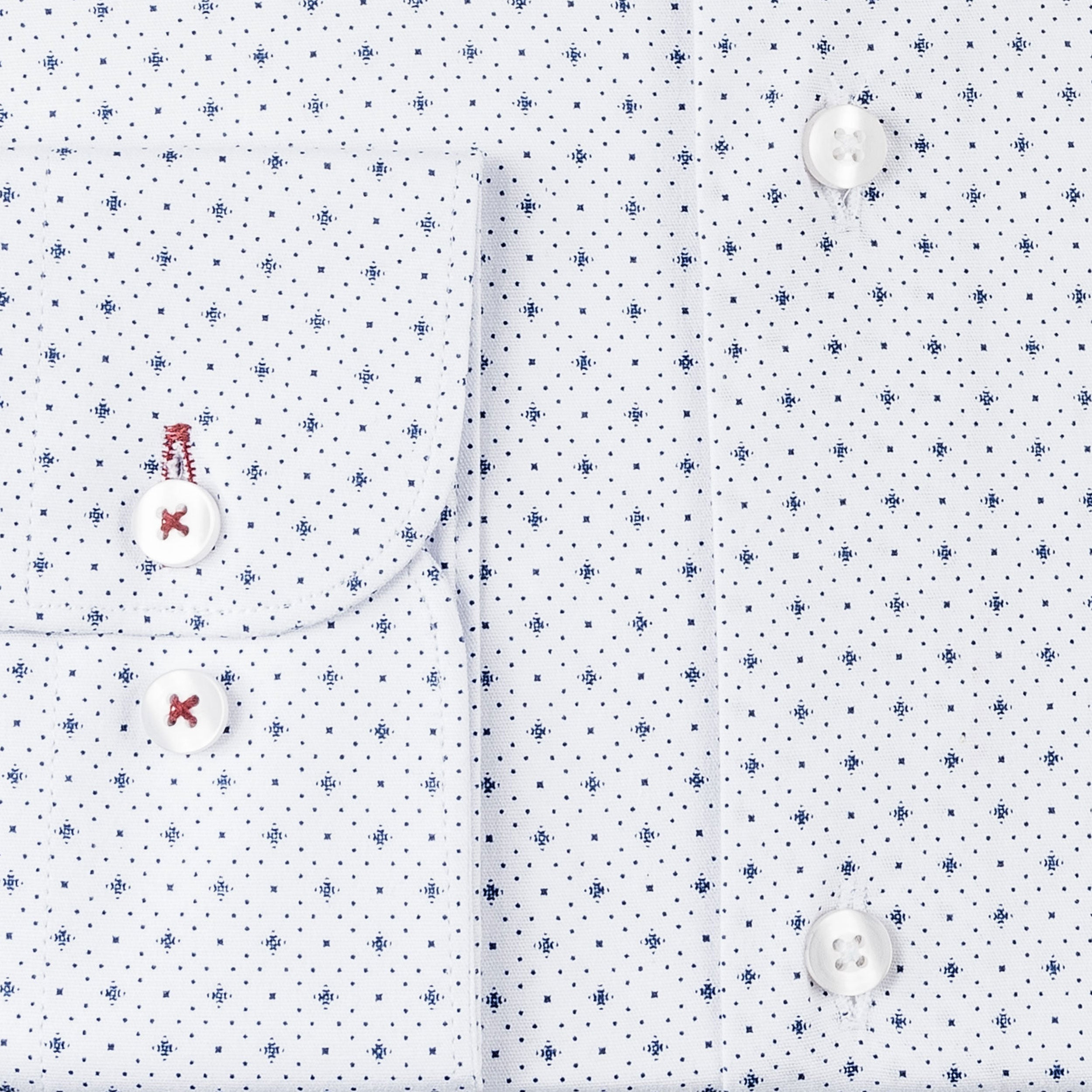 White - Navy Cotton Shirt