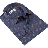 Navy - Mustard Cotton Shirt