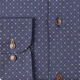 Navy - Mustard Cotton Shirt
