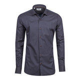 Navy - Mustard Cotton Shirt