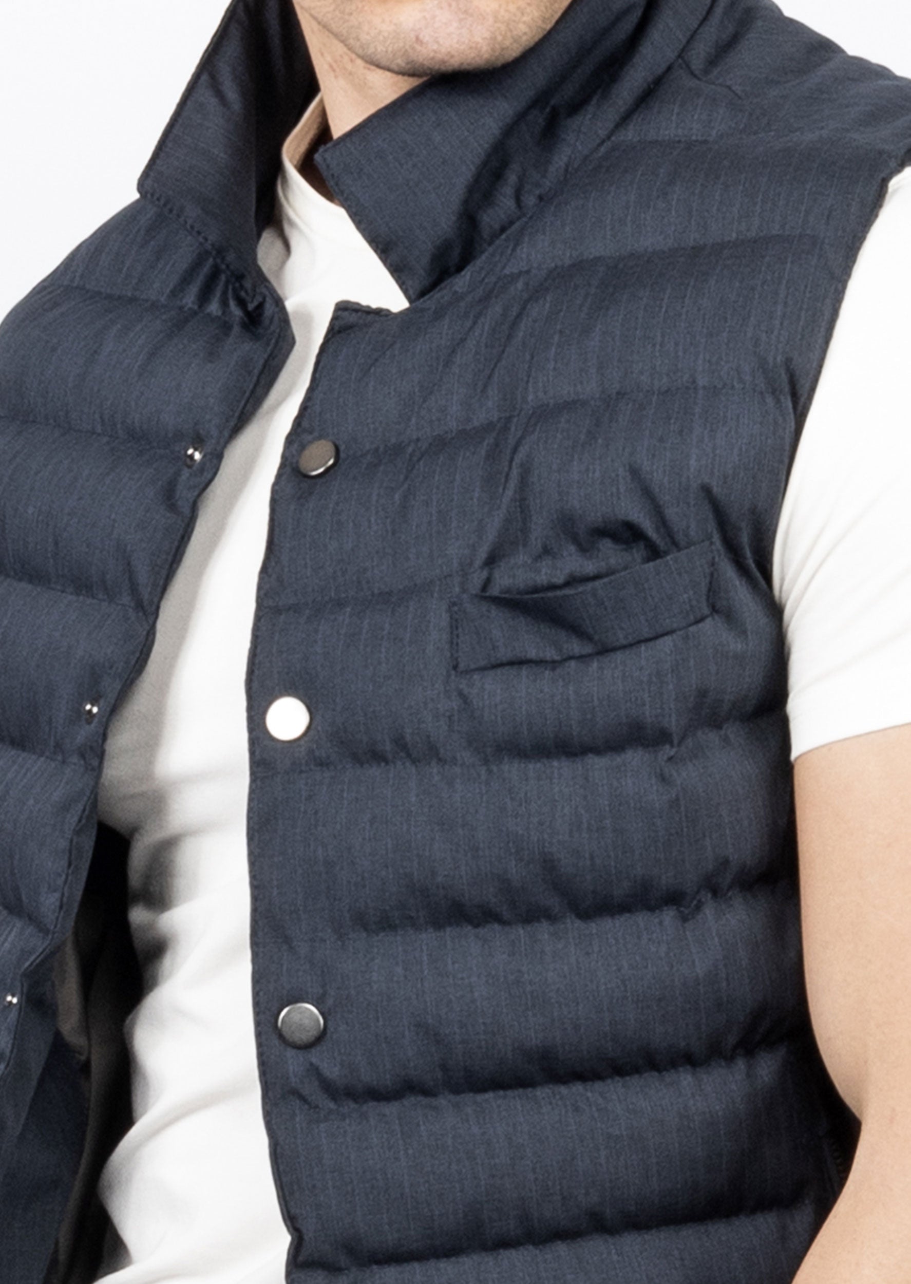 Navy Quilted Vest