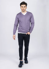 Purple Melange Knitwear