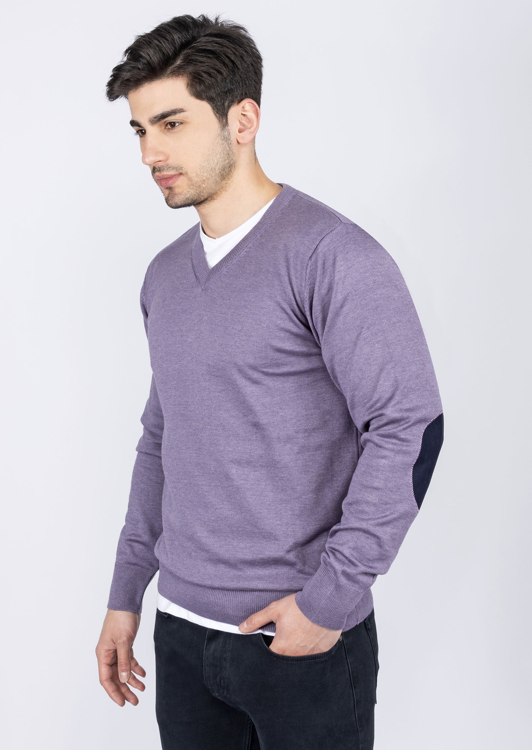 Purple Melange Knitwear