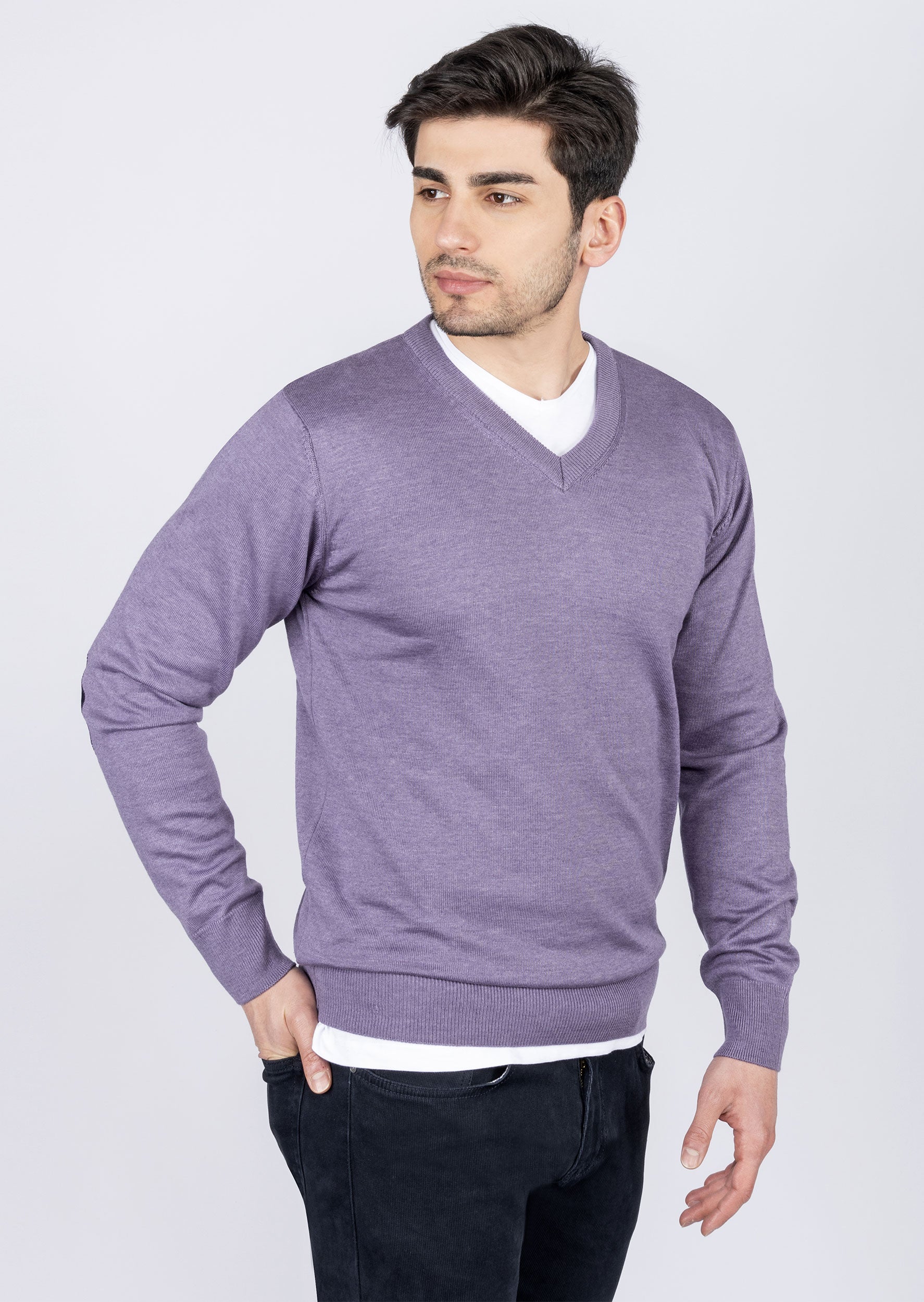 Purple Melange Knitwear