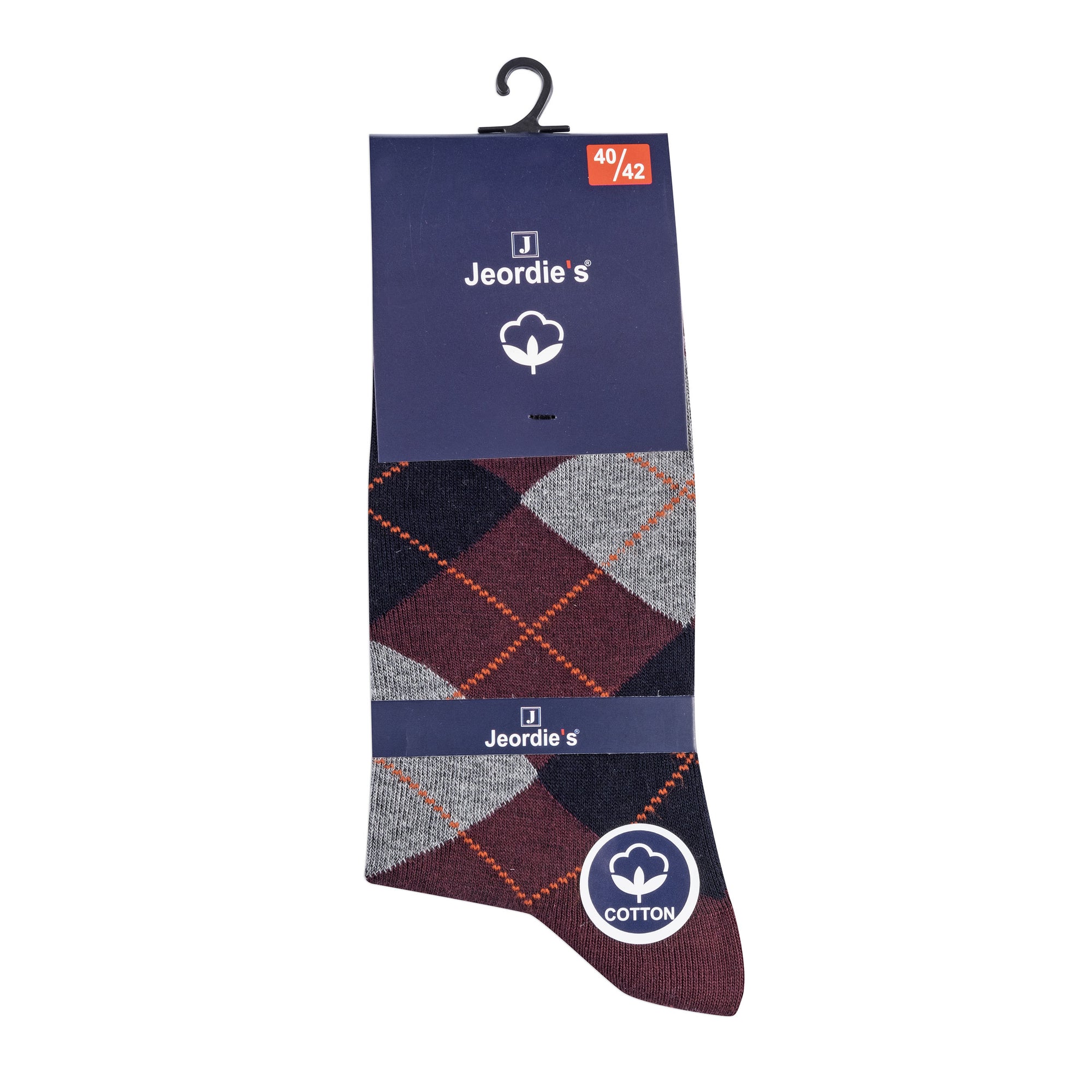 Burgundy Cotton Sock