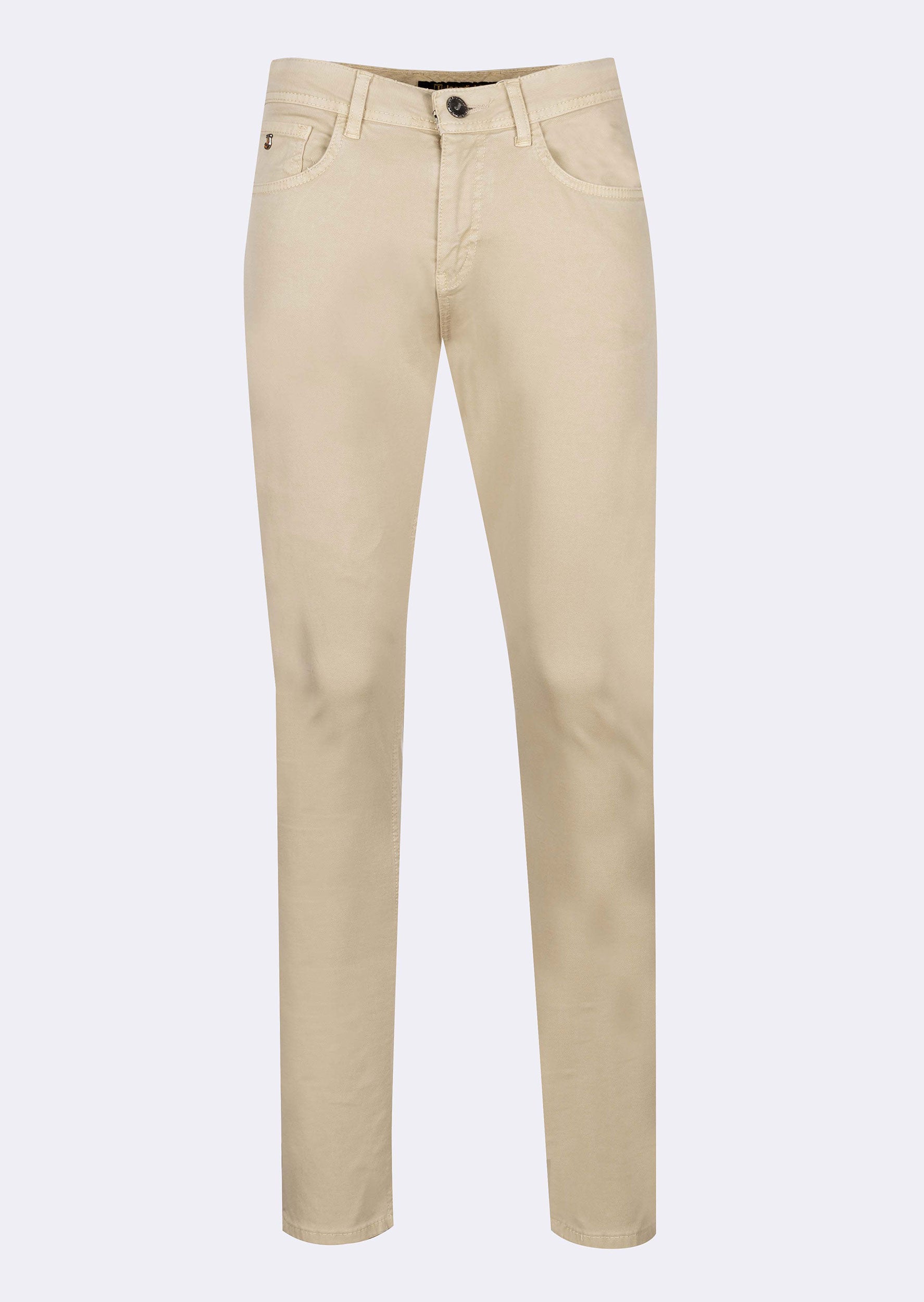 Beige 5-Pocket Trouser