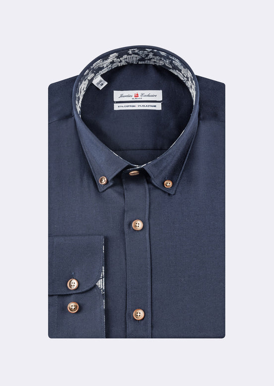 Navy Cotton Shirt