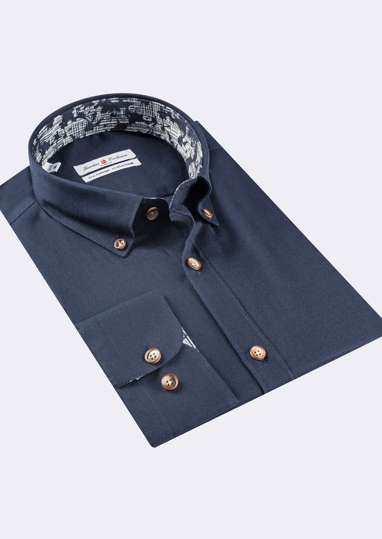 Navy Cotton Shirt