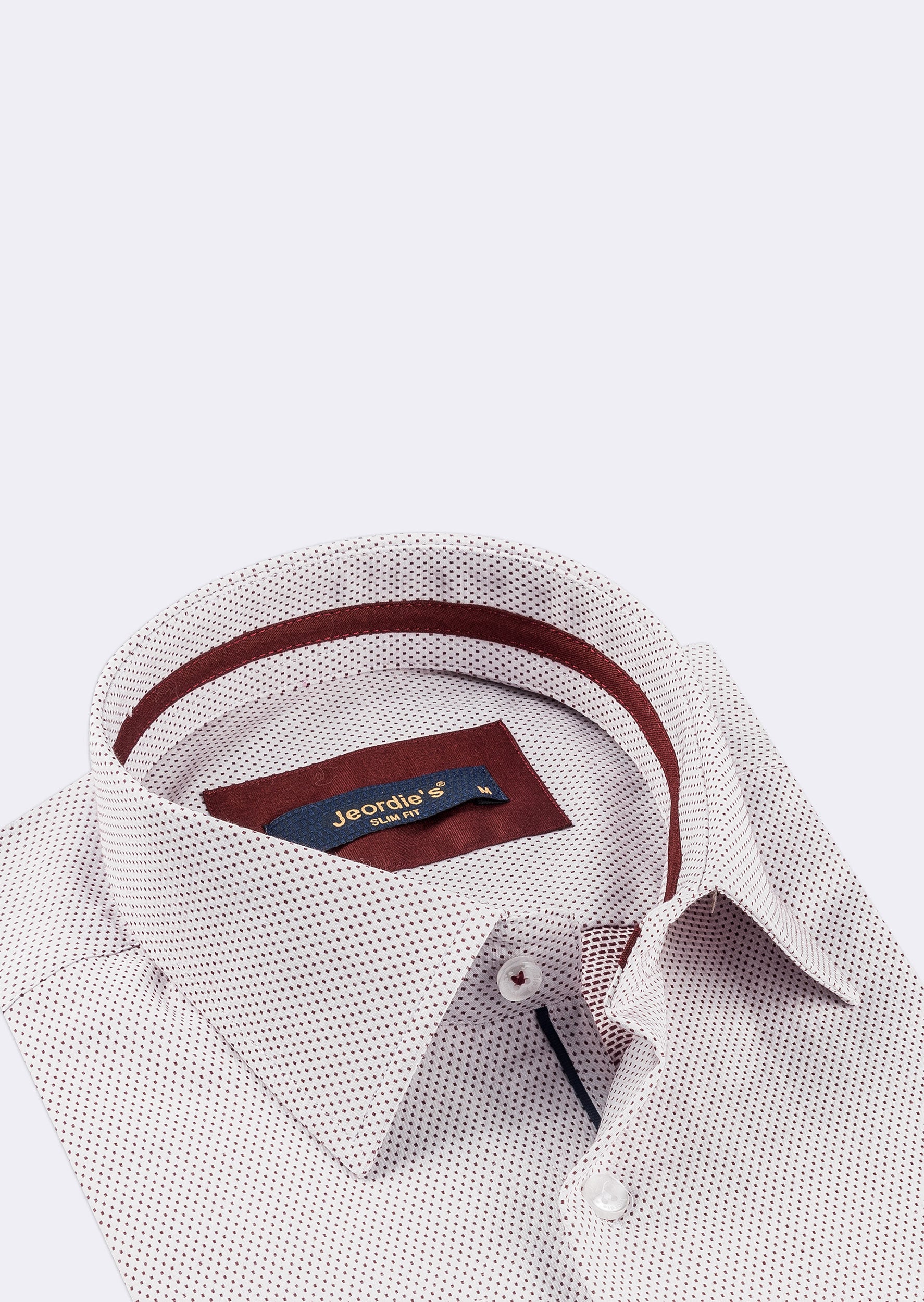 White - Burgundy Long Sleeve Shirt