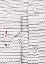White - Burgundy Long Sleeve Shirt