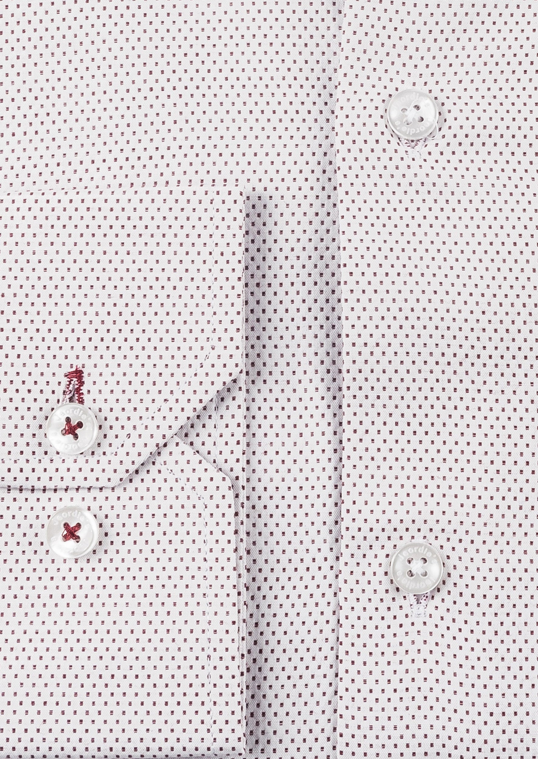 White - Burgundy Long Sleeve Shirt
