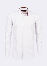 White - Burgundy Long Sleeve Shirt