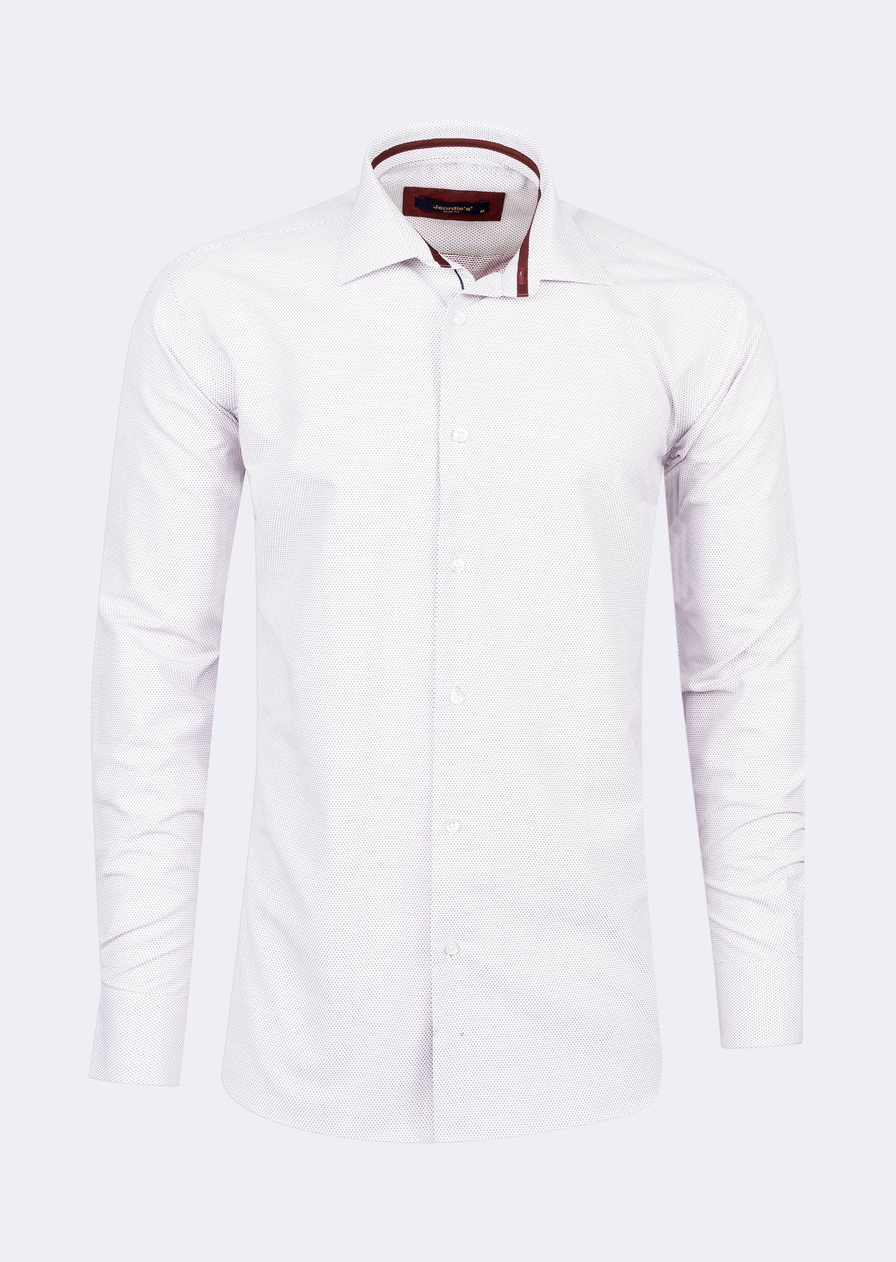 White - Burgundy Long Sleeve Shirt