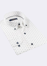 White - Navy Long Sleeve Shirt